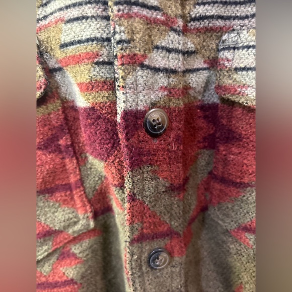 C.E. Schmidt Men's Workwear Shirt Chore Jacket Aztec Southwest Print Size L EUC - Picture 7 of 10